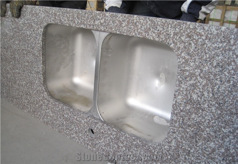 Chinese Cheap Pink Granite G664 Kitchen Countertops / Vanitytops