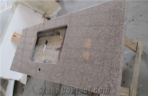 Chinese G663 Cherry Red Granite Custom Kitchen Countertops, Island Tops, Kitchen Worktops