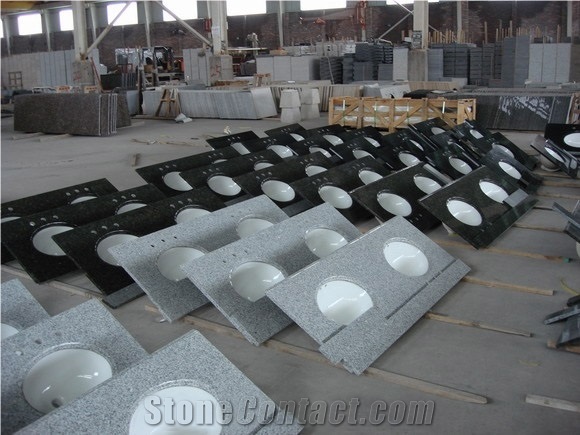 G633 Barry Grey Custom Vanity Tops -Kx, G633 Granite Custom Vanity Tops