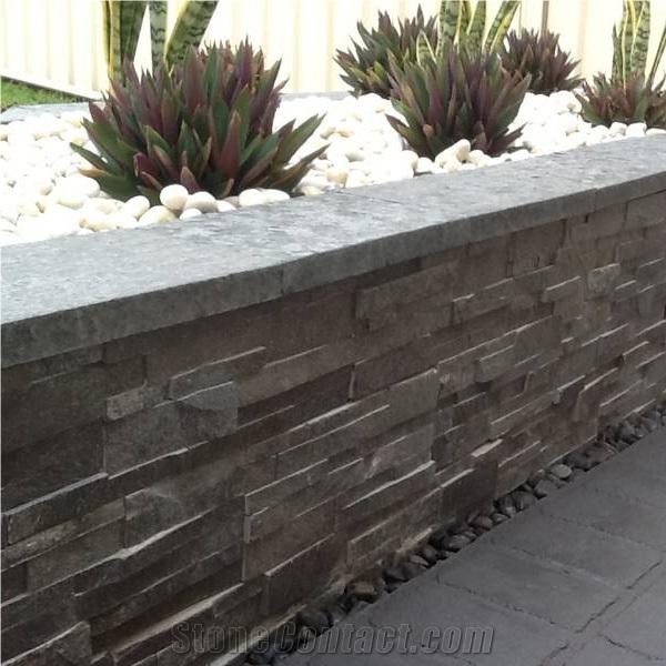 Deco Block Leura, Grey Quartzite Viet Nam Wall Cladding, Cultured Stone