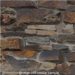 Dry Stonewall, Brown Quartzite Wall Cladding Viet Nam