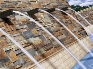 Roxstone Stackstone Panel Colorado, Multicolor Quartzite Wall Cladding, Cultured Stone Viet Nam