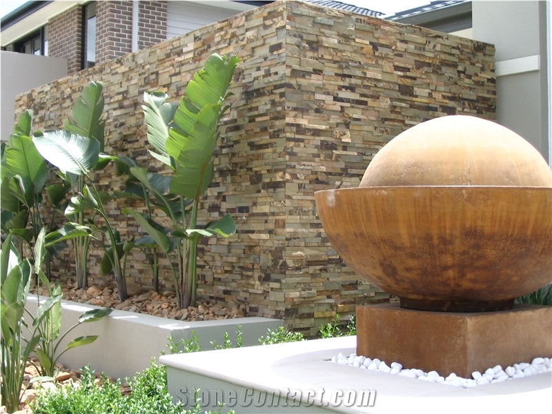 Roxstone Stackstone Panel Idaho, Mulcolor Quartzite Wall Cladding, Cultured Stone Viet Nam