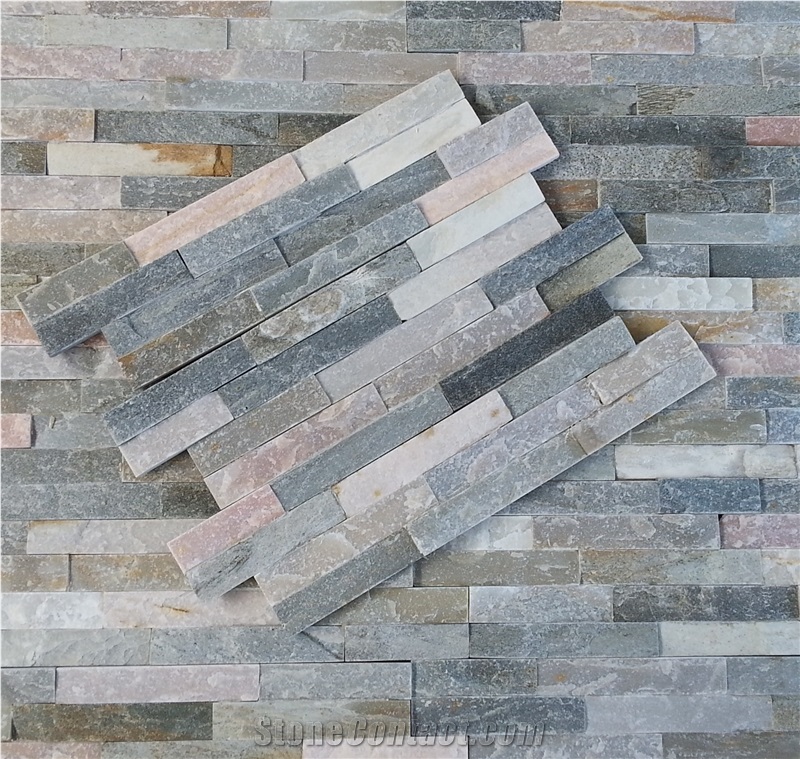 Flat Surface Yellow Wooden Stone,Decoration Walling Stone