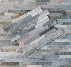 Flat Surface Yellow Wooden Stone,Decoration Walling Stone