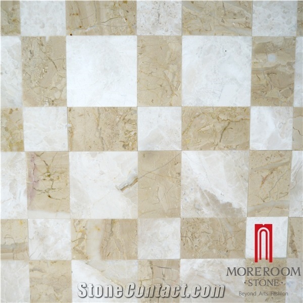 Beige Cappuccino Waterjet Marble Floor Medallion