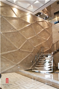 Burdur Beige Marble Crema Marfil Marble Skirting Rope Molding Crema Marfil Marble Pencil Liners