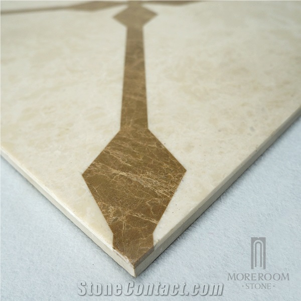 Emperador Van Marble Moreroom Stone Waterjet Square Marble Medallions