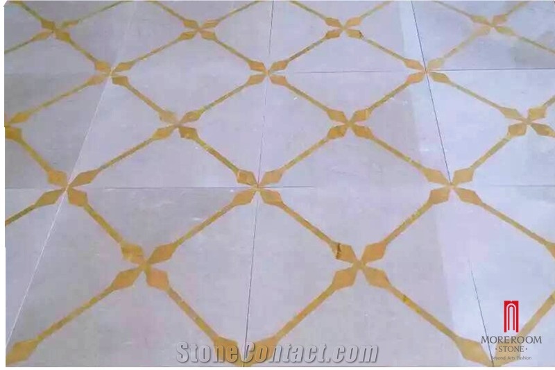 Emperador Van Marble Moreroom Stone Waterjet Square Marble Medallions