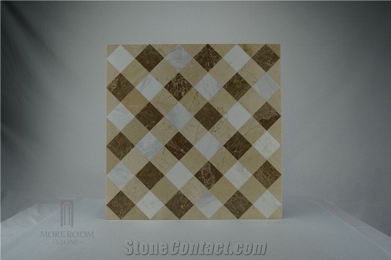 Hot Sale Square Marble Floor and Wall Design for Bathroom
