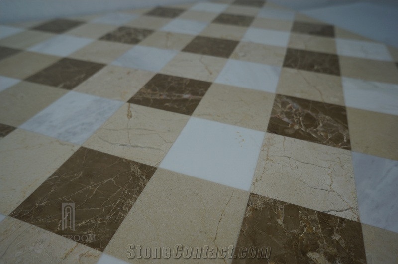 Hot Sale Square Marble Floor and Wall Design for Bathroom