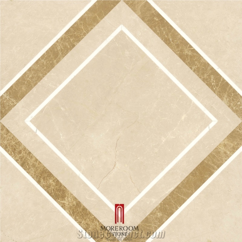 Iran Beige Marble Earl Beige Marble Floor Medallions Waterjet Medallions Marble Flooring Tiles Natural Stone Marble Price