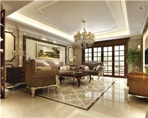 Iran Beige Marble Slab Polished Earl Beige Floor and Wall Tiles