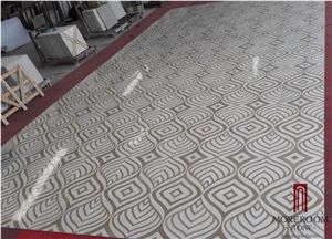 Iran Simakan Beige Marble Shayan Cream Marble Spain Amarillo Oro Marble Floor Medallions Waterjet Medallions Laminated Medallions Floor Deco