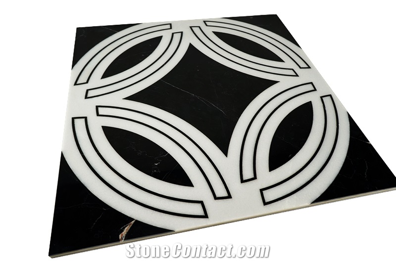 Laminated Marble Water Jet Flooring Medallion