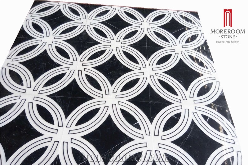 Laminated Marble Water Jet Flooring Medallion