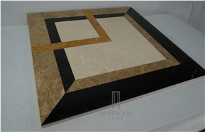 Marble Flooring;Marble Pattern;Spain Light Emperador+Beige+Black Marble Tile, Spain Brown Marble
