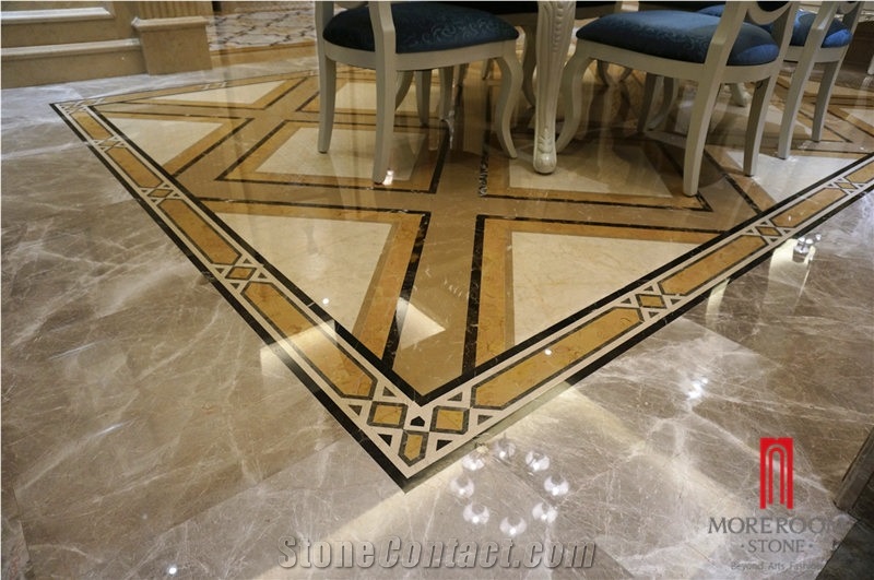 Moreroom Stone Emperador Light Royal Elegant Marble Border Design Crown Moldings