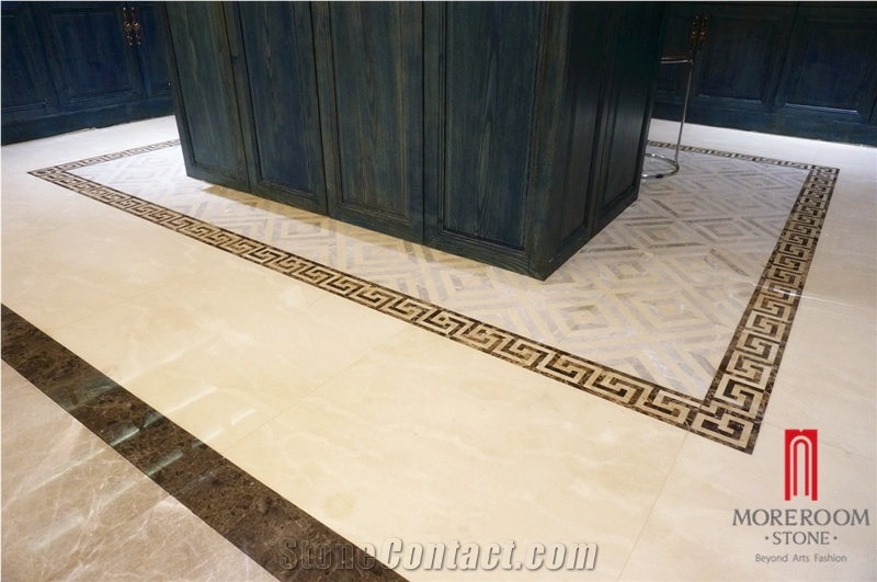 Moreroom Stone Emperador Light Royal Elegant Marble Border Design Crown Moldings