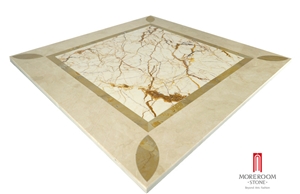 Sofitel Gold Marble,Latte Cream,Mpc21g66 Moreroom Stone Waterjet Composite Marble Panel Design