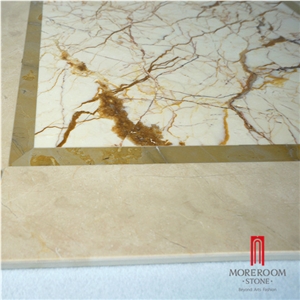 Sofitel Gold Marble,Latte Cream,Mpc21g66 Moreroom Stone Waterjet Composite Marble Panel Design