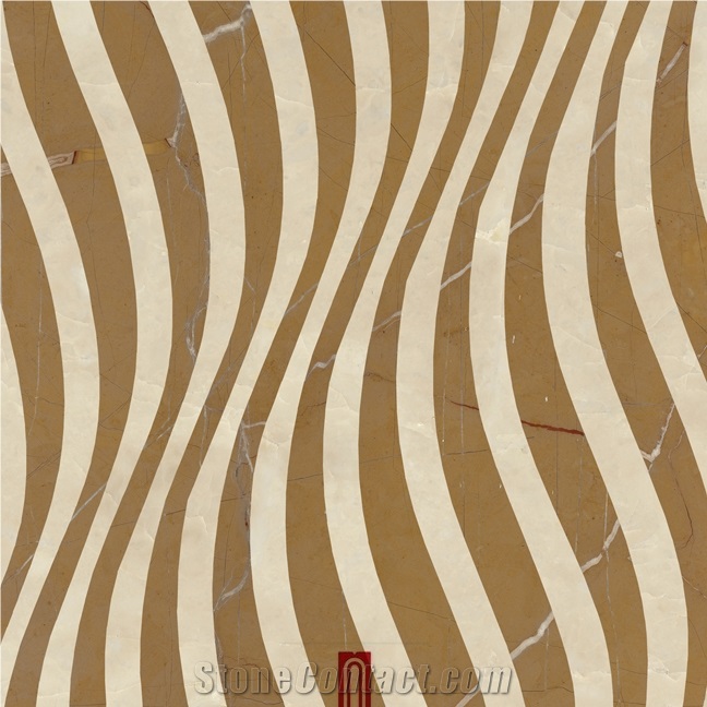 Spain Amarillo Oro Marble Water Jet Medallions Composite Medallion Floor Medallions Marble Pattern Tiles Price