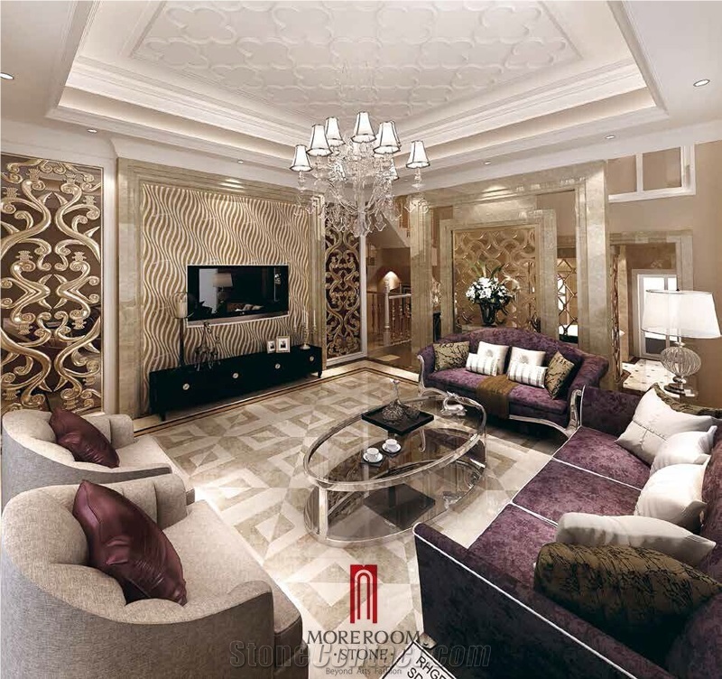Spain Amarillo Oro Marble Water Jet Medallions Composite Medallion Floor Medallions Marble Pattern Tiles Price
