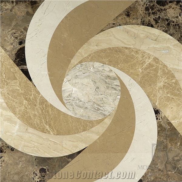 Spain Dark Emperador Marble Warejet Pattern;Marble Flooring;Marble Panel