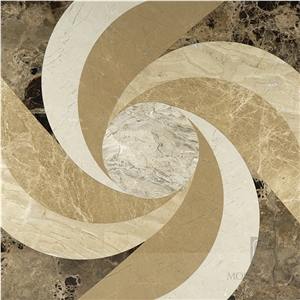 Spain Dark Emperador Marble Warejet Pattern;Marble Flooring;Marble Panel