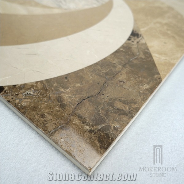 Spain Dark Emperador Marble Warejet Pattern;Marble Flooring;Marble Panel
