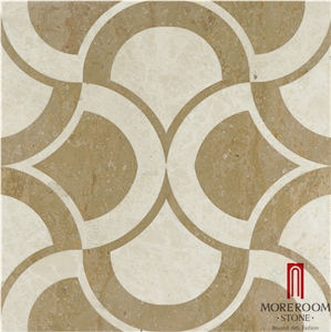 Spain Palma De Mallorca Amarillo Oro Composite Marble Slabs&Tiles Luxury Bathroom Design Laminated Marble Floor Tile Marble Price, Amarillo Oro Marble Medallion