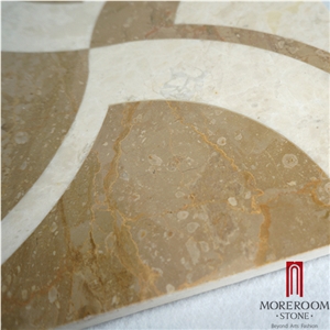 Spain Palma De Mallorca Amarillo Oro Composite Marble Slabs&Tiles Luxury Bathroom Design Laminated Marble Floor Tile Marble Price, Amarillo Oro Marble Medallion