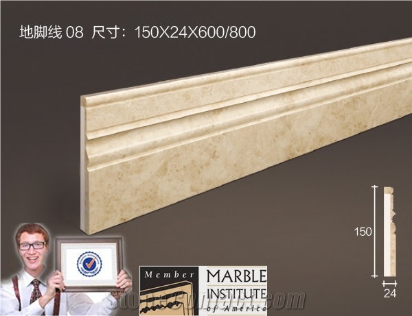 Spain Ulldecona Crema Cenia Limestone Skirting ,Marble Molding ,Border Decos