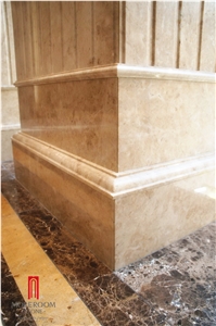 Spain Ulldecona Crema Cenia Limestone Skirting ,Marble Molding ,Border Decos