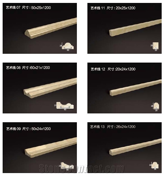 Spain Ulldecona Crema Cenia Limestone Skirting ,Marble Molding ,Border Decos