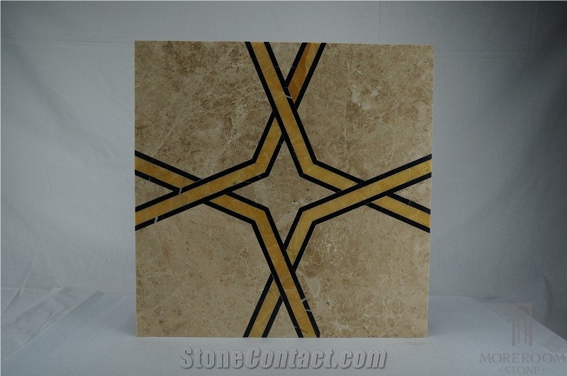 Turkey Cappuccino Marble;Beige Marble;Water Jet Marble for Interior Trim Slabs & Tiles, Cappucino Beige Marble Slabs & Tiles