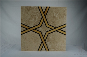 Turkey Cappuccino Marble;Beige Marble;Water Jet Marble for Interior Trim Slabs & Tiles, Cappucino Beige Marble Slabs & Tiles