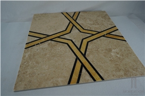 Turkey Cappuccino Marble;Beige Marble;Water Jet Marble for Interior Trim Slabs & Tiles, Cappucino Beige Marble Slabs & Tiles