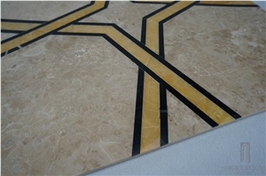 Turkey Cappuccino Marble;Beige Marble;Water Jet Marble for Interior Trim Slabs & Tiles, Cappucino Beige Marble Slabs & Tiles