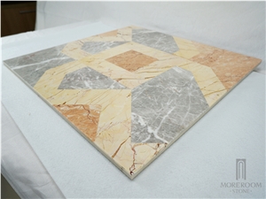 Viet Nam Grey Vein Marble Laminated Marble Panel Fantastic Design Modern Home Floor Tiles Marble Price Composited Marble Waterjet Medallion