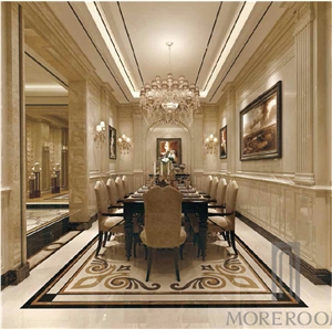 Water Jet Medallions;Shayan Beige Marble ;Artistic Marble for Floor Design, Shayan Cream Beige Marble Medallion