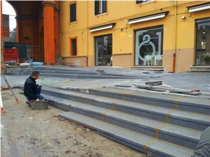 Diorite Del Piemonte Granite Steps, Grey Granite Italy Steps & Stairs