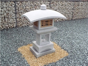 Grey Granite Japanese Lantern, Serizzo Formazza Granite Italy Lanterns