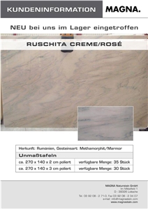 Ruschita Creme Rosa Marble Polished Slabs，Pink Marble Romania Tiles & Slabs