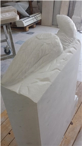 Perlato Sicilia Marble Headstone, Beige Italy Marble Sculpture & Statue