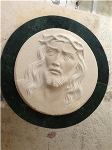Perlato Sicilia Marble Headstone, Beige Marble Italy Sculpture & Statue