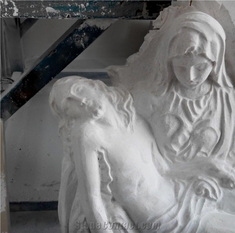 Perlato Sicilia Marble Headstone, Beige Marble Italy Sculpture & Statue