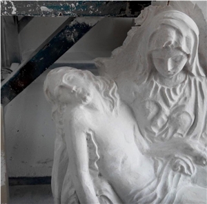Perlato Sicilia Marble Headstone, Beige Marble Italy Sculpture & Statue