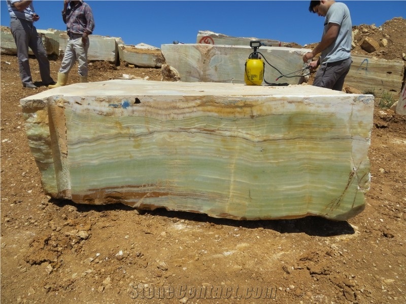 Iran Jade Green Onyx Blocks