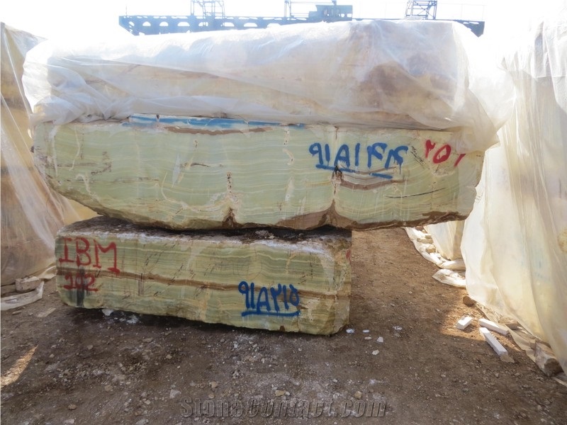 Iran Jade Green Onyx Blocks